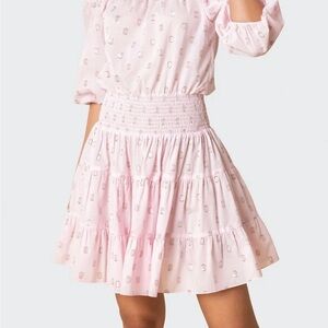 Shoshanna Pink Midsommer Smocked Dress